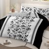 Sleepwish 3 Pieces Retro Polygon Plaid Duvet Cover Set Full for Kids Soft Black Gray Clover Bedding Set - Image 26