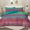 Sleepwish 3 Pieces Orange Blue Boho Pattern Bedding Duvet Cover Set King for Adults Bedroom Decor - Image 16