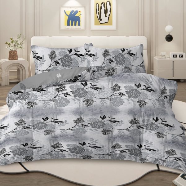 Sleepwish 3 Pieces Colorful Floral Duvet Cover Set Twin for Kids Soft Pink Little Flower Bedding Set