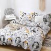 Sleepwish 3 Pieces Gray Plaid Printed Duvet Cover Set Full for Kids Bedding Set with 2 Pillowcases - Image 9