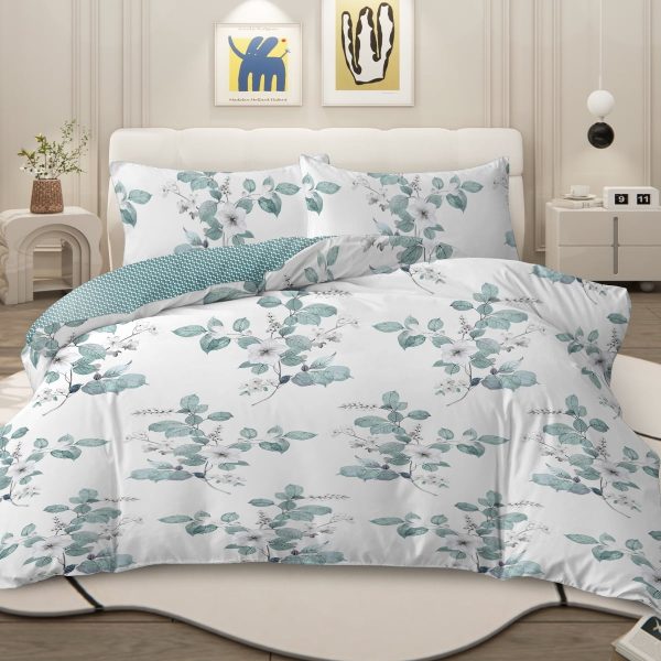 Sleepwish 3 Pieces Retro Stripe Duvet Cover Set Full for Kids Soft Classical Black Grey Bedding Set