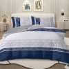 Arightex 3 Pieces Purple Flowers Printed Bedding Duvet Cover Set King for Adults Girls Bedroom Decor - Image 9