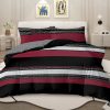 Sleepwish 3 Pieces Retro Polygon Plaid Duvet Cover Set Full for Kids Soft Black Gray Clover Bedding Set - Image 16