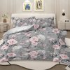 Sleepwish 3pcs Tie Dye Pastel Pink Duvet Cover Set Full Size for Kids Girls Watercolor Marble Bedding Set - Image 9