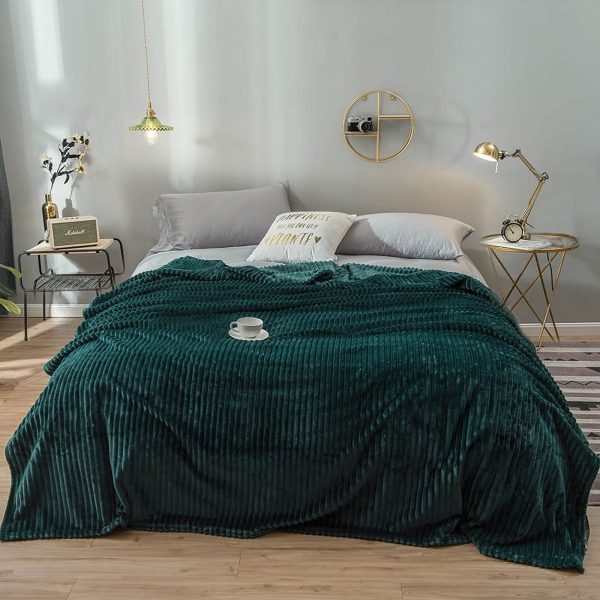 Sleepwish Solid Brown Fleece Flannel Throw Blanket for Kids Teens 28"x40" Fuzzy Soft