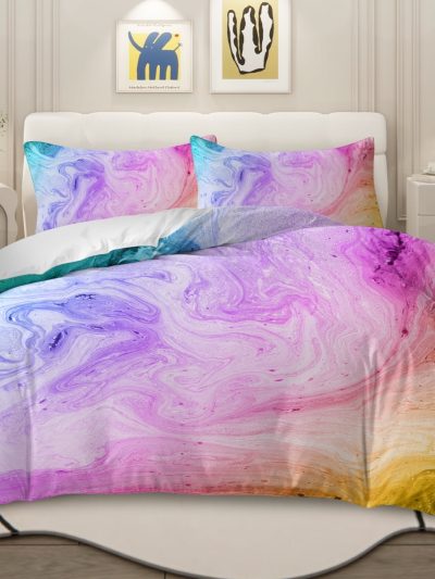 Sleepwish Bedding Duvet Cover Set Twin Size Colorful Soft Microfiber 3 Piece