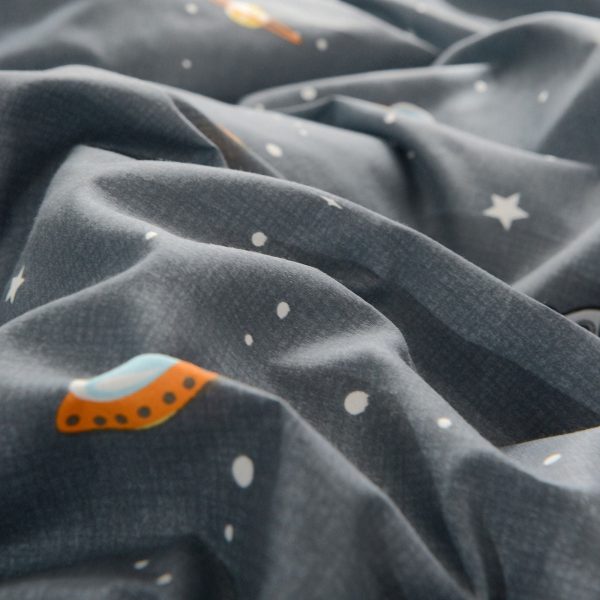 Sleepwish 3 Pieces Gray Plaid Printed Duvet Cover Set King for Adults Bedding Set with 2 Pillowcases