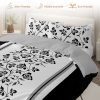 Sleepwish 3 Pieces Retro Polygon Plaid Duvet Cover Set Full for Kids Soft Black Gray Clover Bedding Set - Image 27