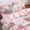 Sleepwish 3 Pieces Pink Big Flowers Duvet Cover Set Queen for Teens Soft Bedding Set - Image 35