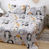 Sleepwish 3 Pieces Gray Lazy Cat Duvet Cover Set Twin for Kids Soft Bedding Set - Image 2