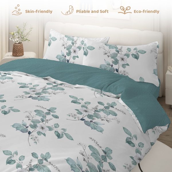 Sleepwish 3 Pieces Retro Stripe Duvet Cover Set Full for Kids Soft Classical Black Grey Bedding Set