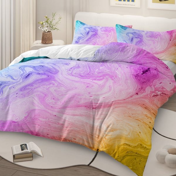 Sleepwish White Bedding Duvet Cover Set Twin Size Soft Microfiber 3 Pieces