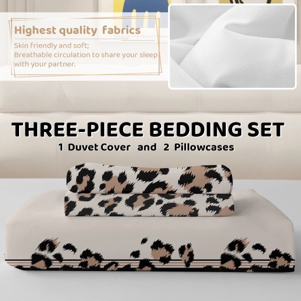 Arightex 3 Pieces Purple Flowers Printed Bedding Duvet Cover Set King for Adults Girls Bedroom Decor