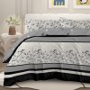 Sleepwish 3 Pieces Retro Polygon Plaid Duvet Cover Set Full for Kids Soft Black Gray Clover Bedding Set - Image 10