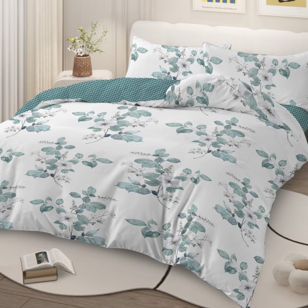Sleepwish 3 Pieces Retro Stripe Duvet Cover Set Full for Kids Soft Classical Black Grey Bedding Set