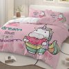 Sleepwish Pink Unicorn Duvet Cover Set Queen for Kids 3Pcs Bedding Set for Girls - Image 3