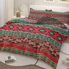 Sleepwish 3 Pieces Orange Blue Boho Pattern Bedding Duvet Cover Set King for Adults Bedroom Decor - Image 10