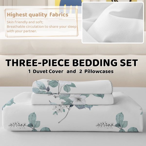Sleepwish 3 Pieces Retro Stripe Duvet Cover Set Full for Kids Soft Classical Black Grey Bedding Set