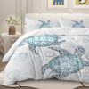 Sleepwish Bedding Duvet Cover Set Full Size, Soft Microfiber White Turtle 3 Piece - Image 6