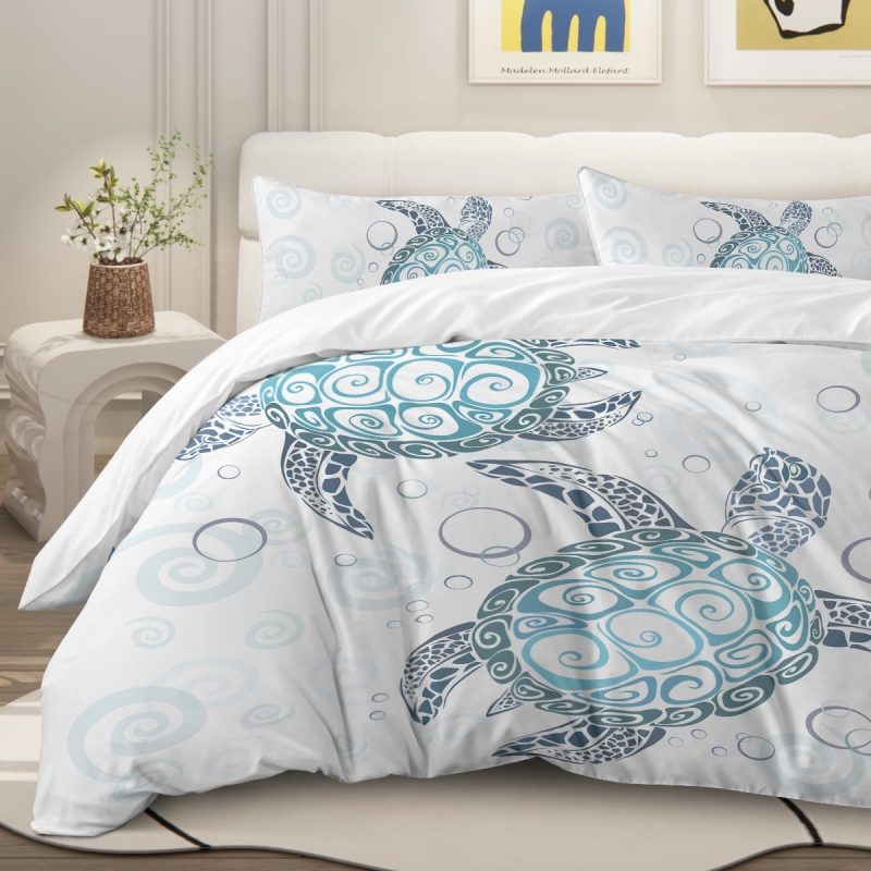 Sleepwish White Bedding Duvet Cover Set Twin Size Soft Microfiber 3 Pieces - Image 6