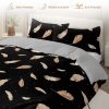 Sleepwish 3 Pieces Broad Leaves Printed Duvet Cover Set King for Adults Soft Bedding Set Green - Image 33