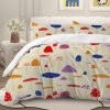 Sleepwish Twin Mushroom Comforter Set 3Pcs for Kids Girls Microfiber Beige Bedding Set - Image 6