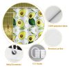 Sleepwish Avocado Waterproof Shower Curtain for Bathroom with 12 Hooks, 72x72" - Image 3