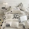 Sleepwish 3 Pieces Flower Language Printed Duvet Cover Set Twin for Kids Soft Black White Bedding Set - Image 2