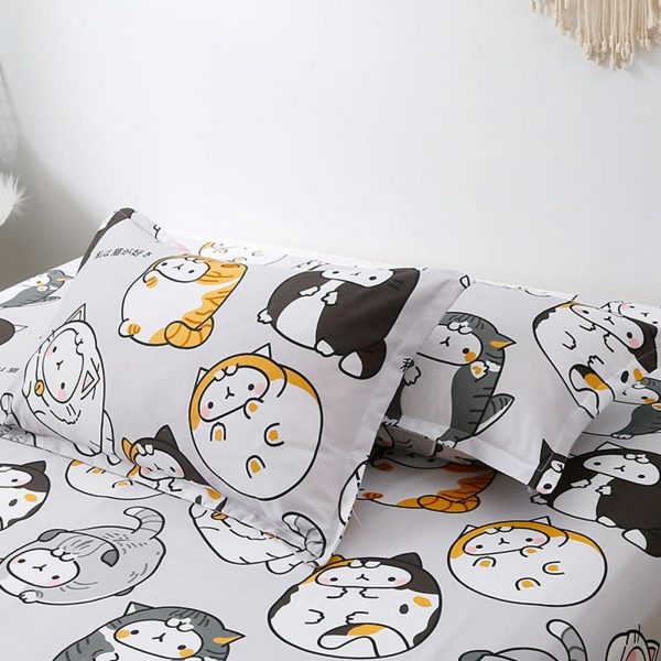 Sleepwish 3 Pieces Blue Geometric Stripes Duvet Cover Set Queen for Teens Soft Bedding Set