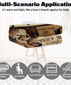Alternative view of Sleepwish Dog Throw Blanket Flannel Fleece Blanket, German Shepherd Blanket Brown Throws for Couch Sofa, 50x60"