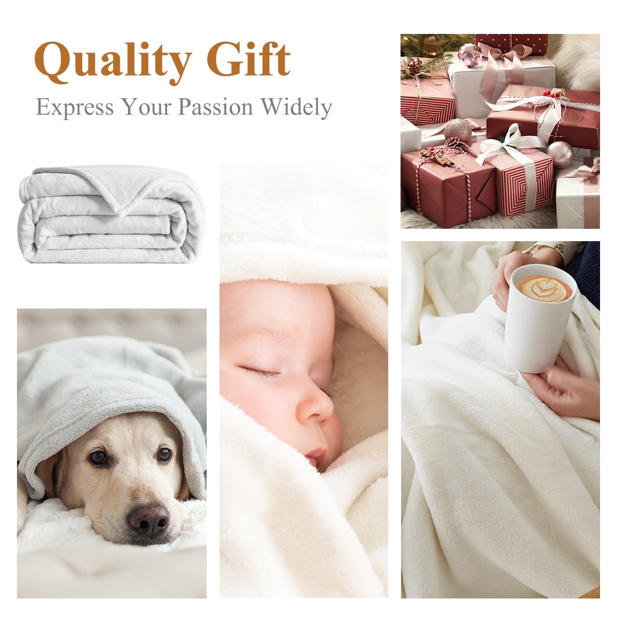 Sleepwish Flannel Fleece Blanket, Horse Blanket Brown Blanket Throws for Couch Sofa, 50x60" - Image 2