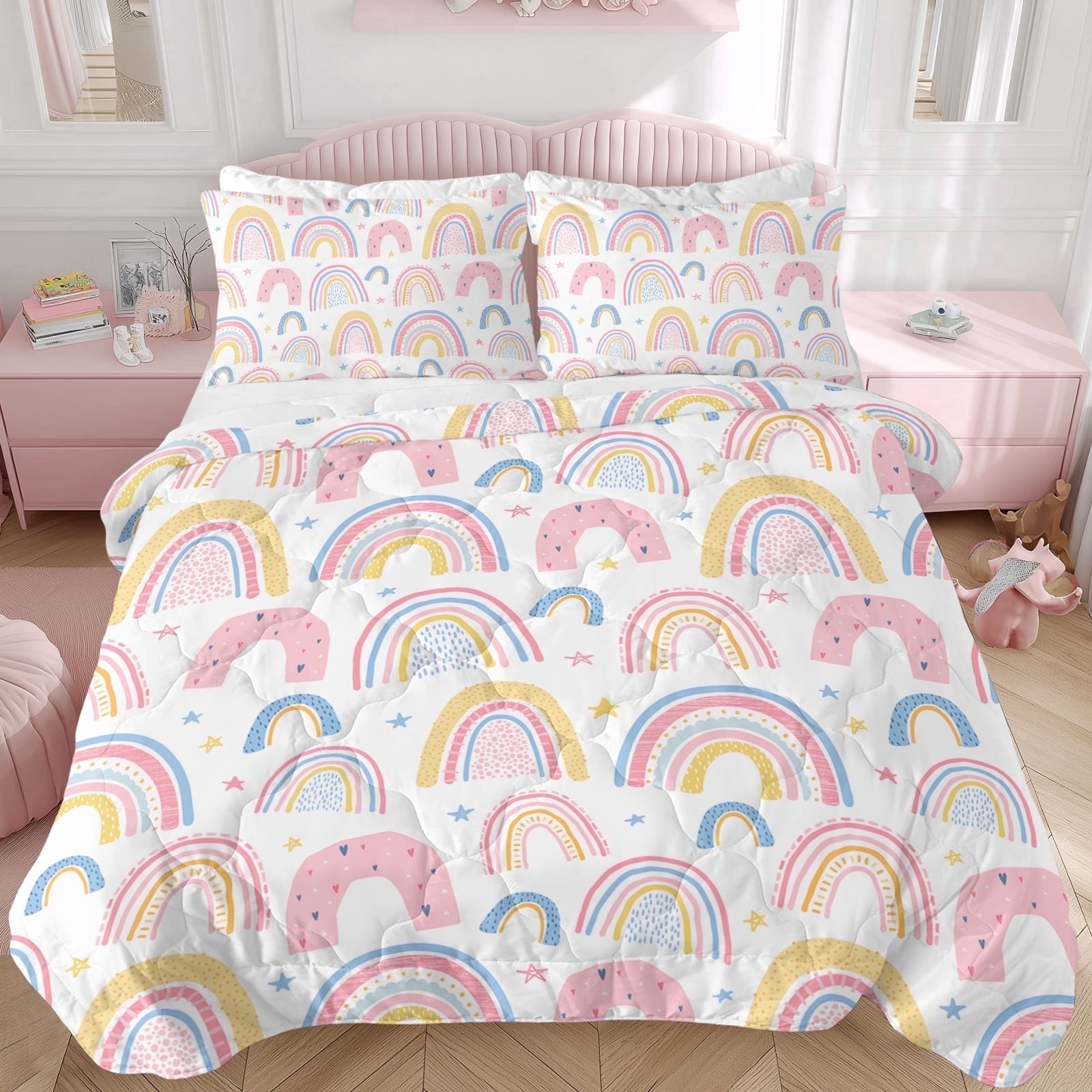 Sleepwish Kids Comforter Set, 3-Piece Mushroom Pastoral Bedding Sets for Girls Queen - Image 18