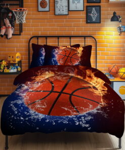 Sleepwish Basketball Duvet Cover Set for Boys Microfiber Sports Bedding King, 3 Piece