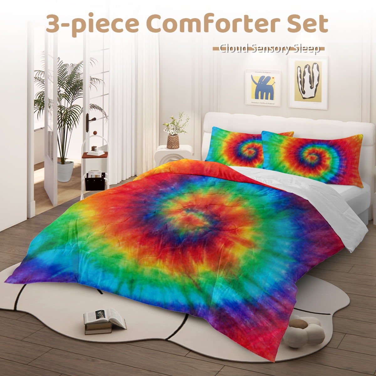 Sleepwish Kids Comforter Set, 3-Piece Mushroom Pastoral Bedding Sets for Girls Queen - Image 14
